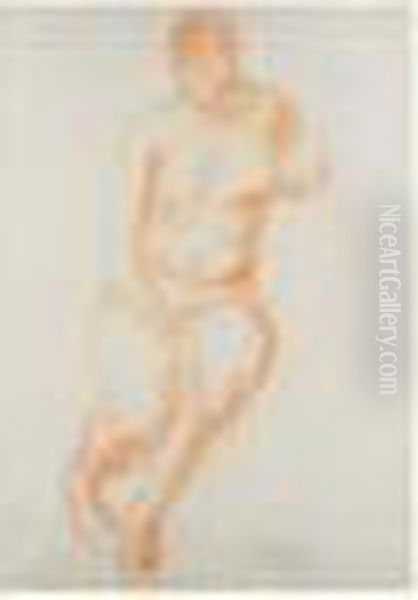 Modele Nu Assis Oil Painting by Andre Derain