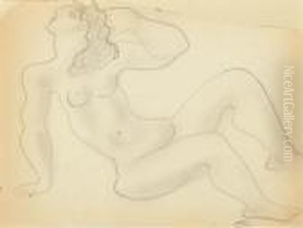 Nue Au Repos Oil Painting by Andre Derain