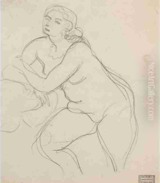 Femme Nue Oil Painting by Andre Derain