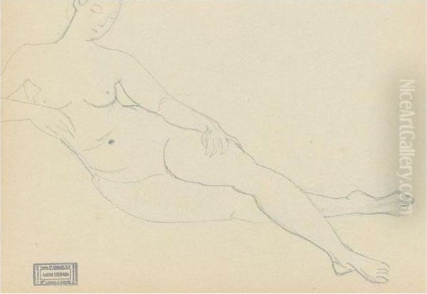 Nu Allonge Oil Painting by Andre Derain