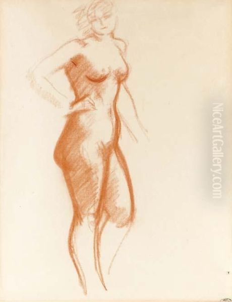 Nu Debout Oil Painting by Andre Derain