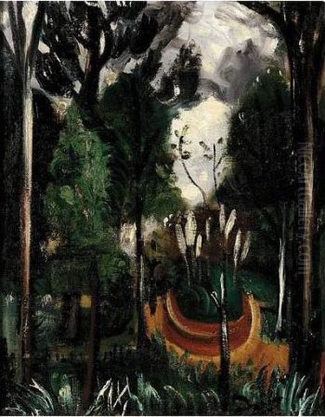 Paysage Aux Environs De Castel Gandolfo Oil Painting by Andre Derain