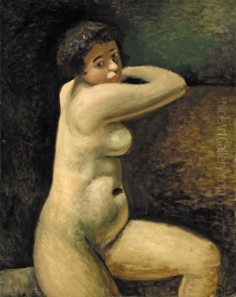 Nu Assis Oil Painting by Andre Derain