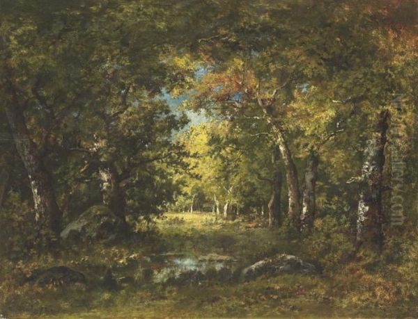 Grande Foret, Sous-bois Oil Painting by Narcisse-Virgile D Az De La Pena