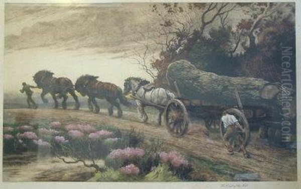 The Crest Of The Hill. Oil Painting by Herbert Thomas Dicksee