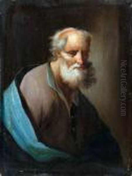Bildnis Eines Alten Bartigen Mannes Oil Painting by Christian Wilhelm Ernst Dietrich