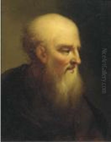 Oil On Panel Oil Painting by Christian Wilhelm Ernst Dietrich
