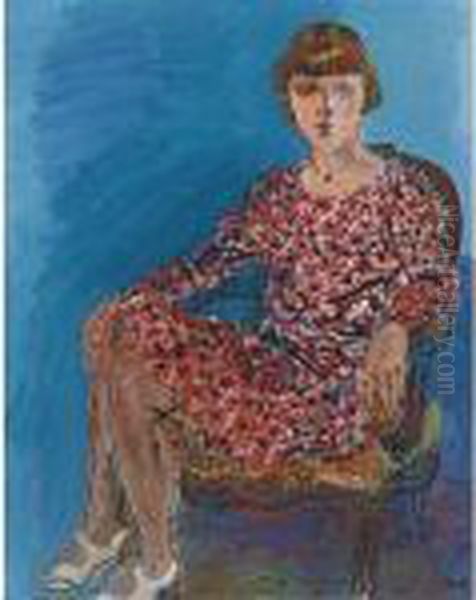 Portrait De Jeune Femme Assise Dans Un Fauteuil Oil Painting by Raoul Dufy
