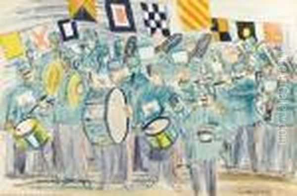 The Band Oil Painting by Raoul Dufy