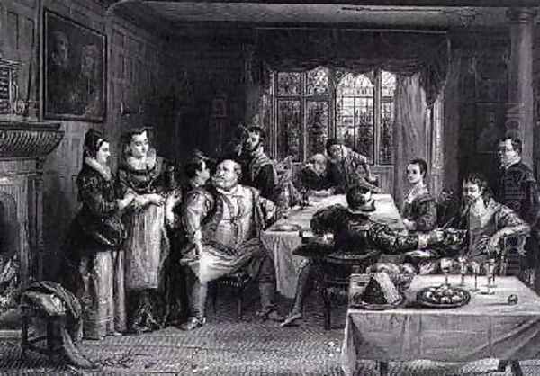 Falstaff and his Friends Oil Painting by Charles Robert Leslie