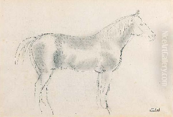 Cheval Oil Painting by Raoul Dufy