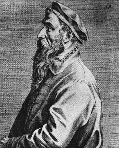 Portrait of Pieter Bruegel the Elder 1572 Oil Painting by Dominicus Lampsonius