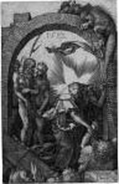 Christus In Der Vorholle Oil Painting by Albrecht Durer