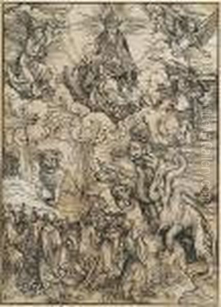 The Beast With Two Horns (bartsch Wc 74) Oil Painting by Albrecht Durer