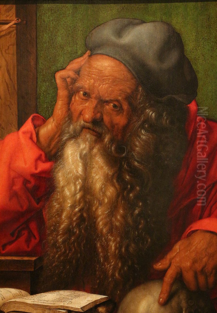Saint Jerome In His Study Oil Painting by Albrecht Durer