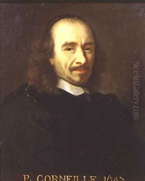 Pierre de Corneille 1606-94 Oil Painting by Charles Le Brun
