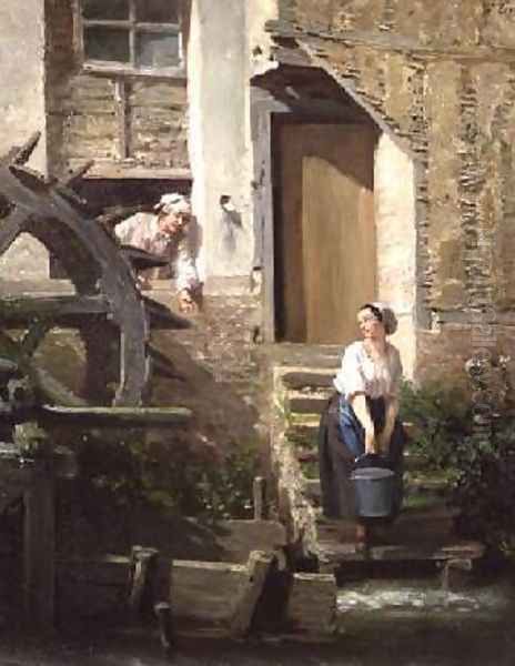 The Miller and his Sweetheart Oil Painting by Prudent Louis Leray