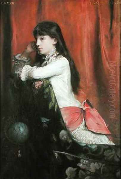 Mademoiselle Lia Levy Oil Painting by Emile Levy