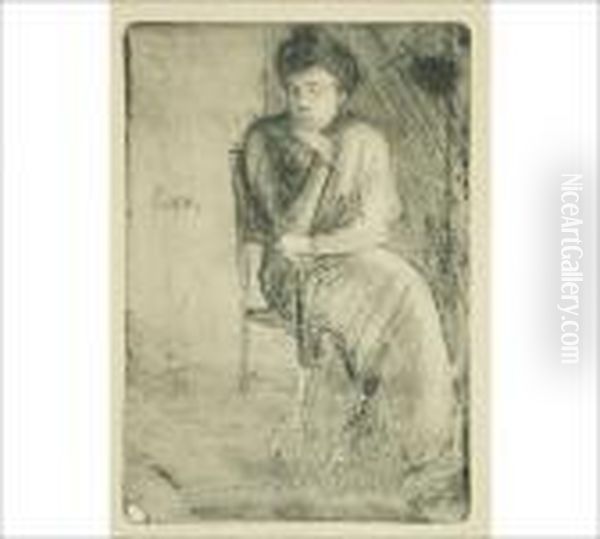 Untitled Oil Painting by Albert Edelfelt