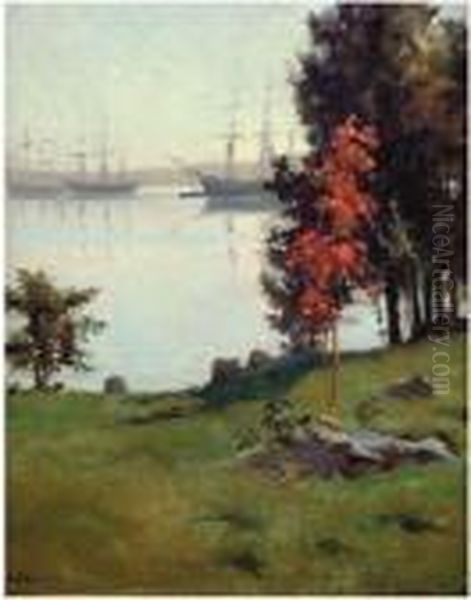 View From Haikko Oil Painting by Albert Edelfelt