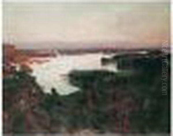 Kesailta Haikon Selalla (summer Evening, Over Haiko Fjord) Oil Painting by Albert Edelfelt