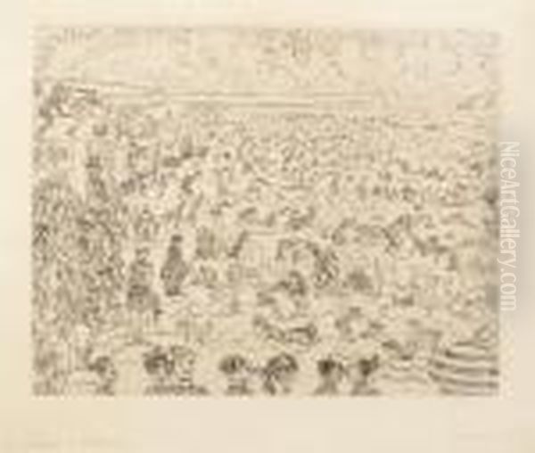 Les Bains D'ostende Oil Painting by James Ensor