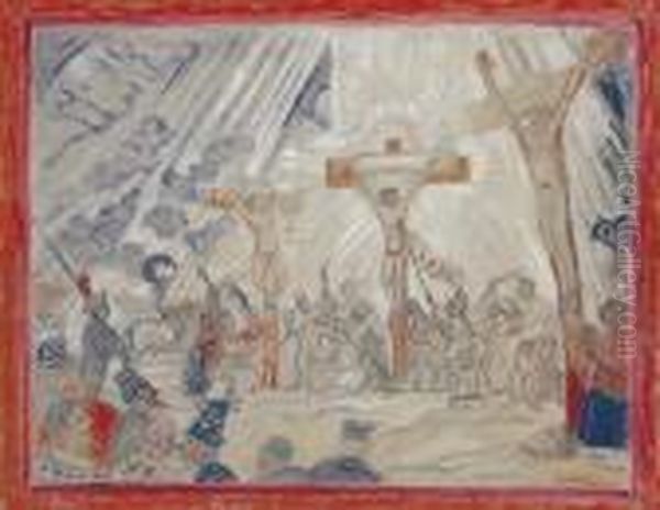 Le Calvaire Oil Painting by James Ensor