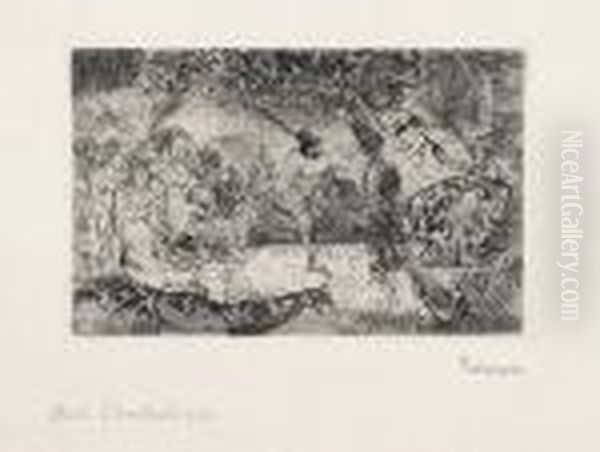 Le Bal Fantastique (1889) Oil Painting by James Ensor