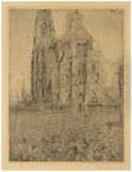 - The Cathedral 3,500-4,000 Gbp Oil Painting by James Ensor