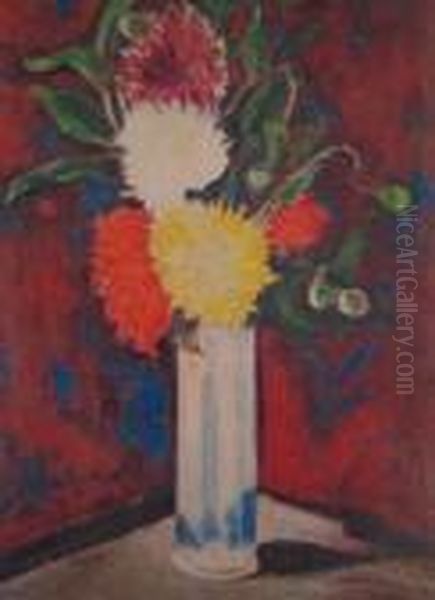 Bouquet De Fleurs Oil Painting by Henri Epstein