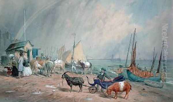 Brighton Beach Oil Painting by James Large