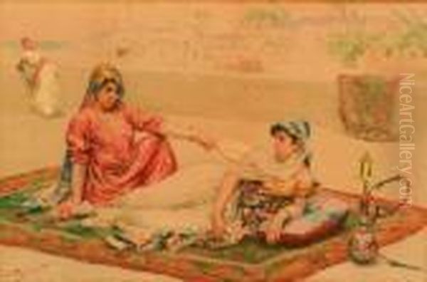 In The Harem Oil Painting by Fabbio Fabbi
