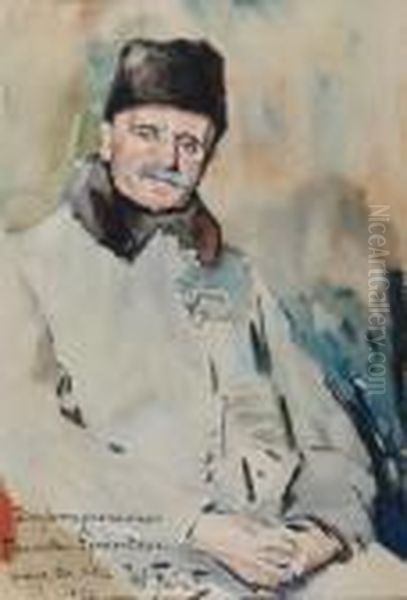 Portret Malarza Franciszka Ejsmonda Oil Painting by Julian Falat