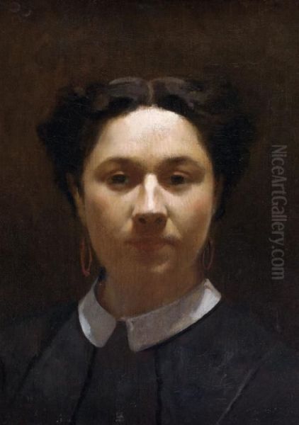 Portrait De Victoria Dubourg, Femme D'henri Fantin Latour Oil Painting by Ignace Henri Jean Fantin-Latour