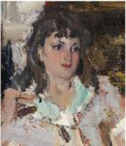 Portrait Of Mary Kiker Oil Painting by Nicolai Ivanovich Fechin