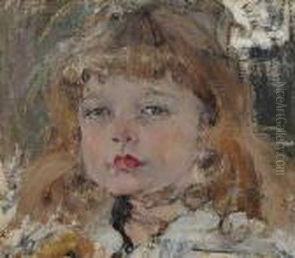 Young Girl Oil Painting by Nicolai Ivanovich Fechin