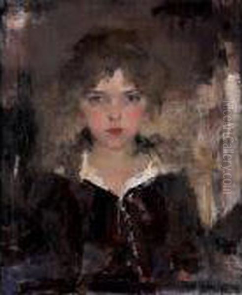 The Little Girl Oil Painting by Nicolai Ivanovich Fechin