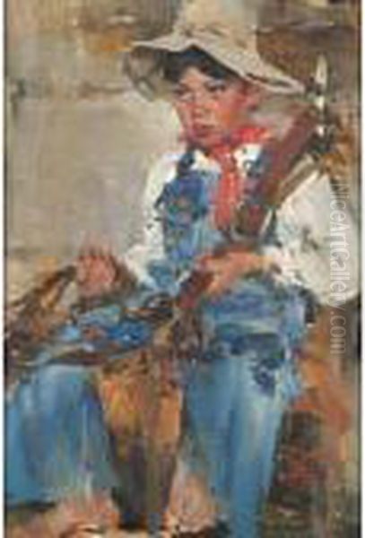 The Little Cowboy Oil Painting by Nicolai Ivanovich Fechin