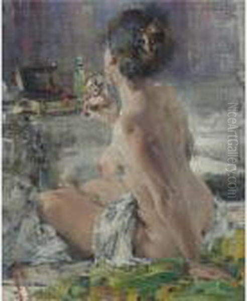 Nude Woman Oil Painting by Nicolai Ivanovich Fechin