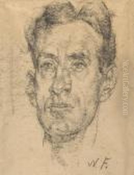 A Portrait Of Edward Bright Oil Painting by Nicolai Ivanovich Fechin