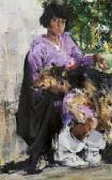 Friends Oil Painting by Nicolai Ivanovich Fechin