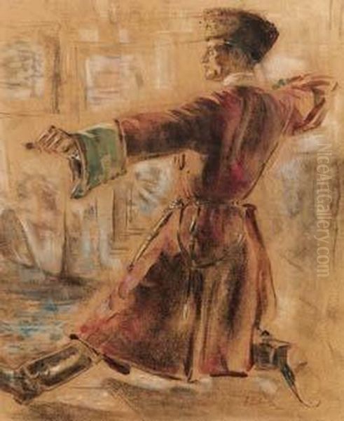 Cosacco Oil Painting by Nicolai Ivanovich Fechin