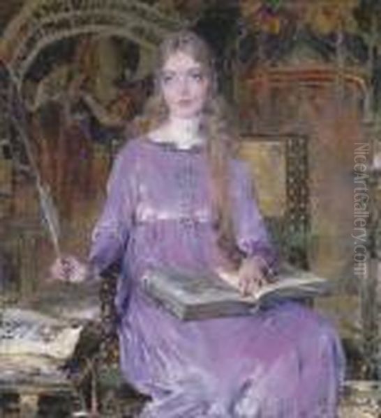 Lillian Gish As Romola Oil Painting by Nicolai Ivanovich Fechin