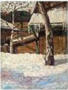 View Of A Russian Provincial Town In Winter