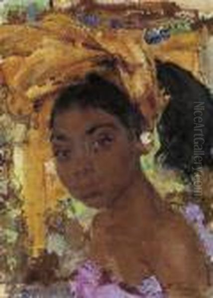 Balinese Girl Oil Painting by Nicolai Ivanovich Fechin