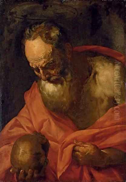 Saint Jerome Oil Painting by Giovanni Battista Langetti