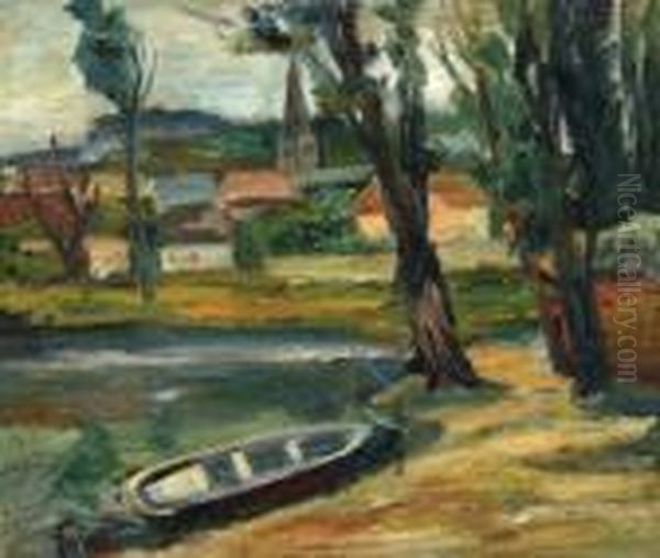 Landscape In France Oil Painting by Adolphe Feder