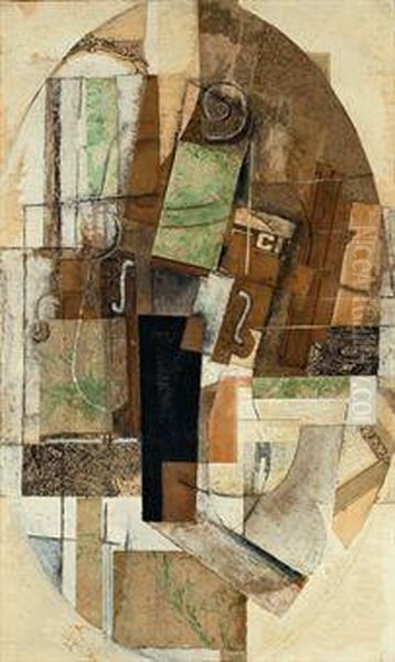 Composition Cubiste Oil Painting by Emil Filla