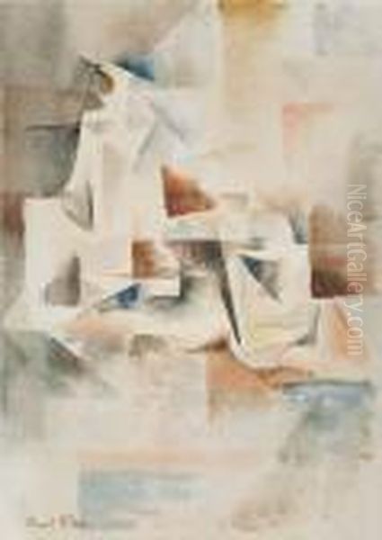 Composition Cubiste Oil Painting by Emil Filla