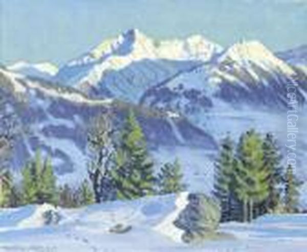 Abendsonne Oil Painting by Waldemar Fink